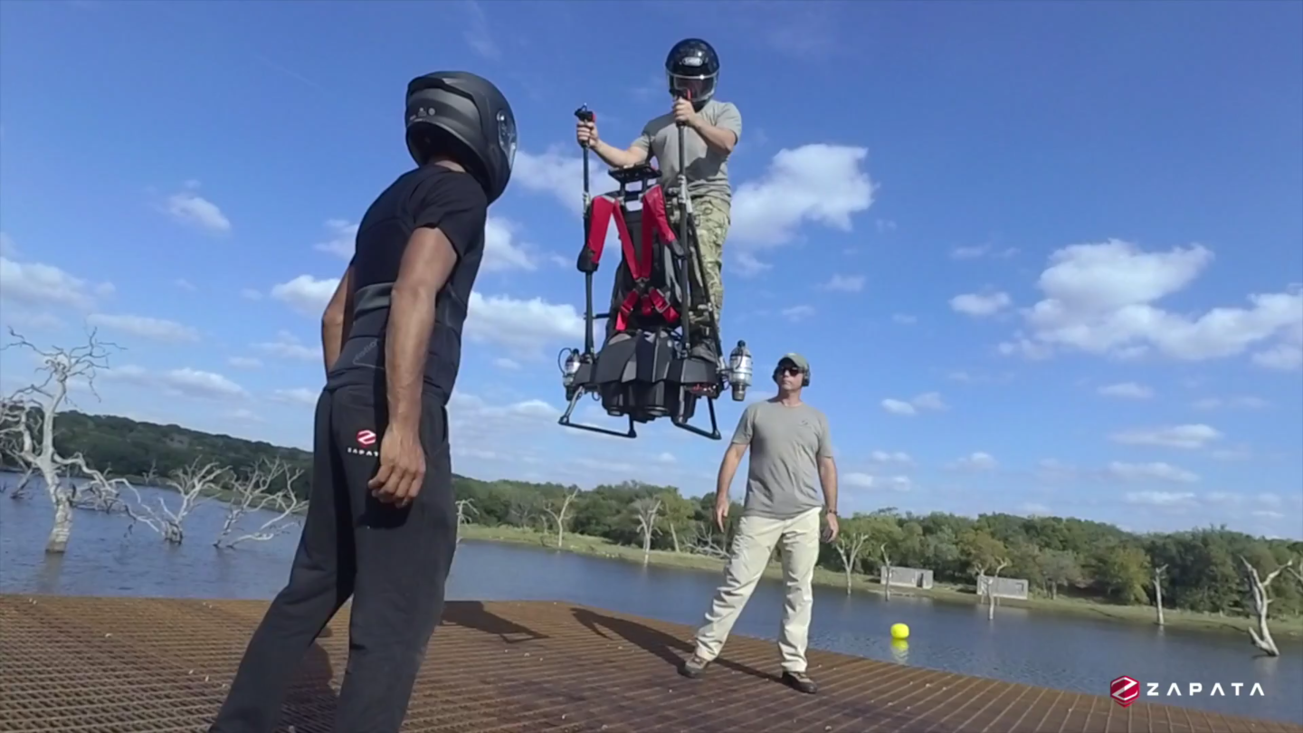 Zapata Ezfly The Jet Powered Aerial Segway Anyone Can Fly Flyboard air is a type of jetpack/hoverboard powered by gas turbines. zapata ezfly the jet powered aerial