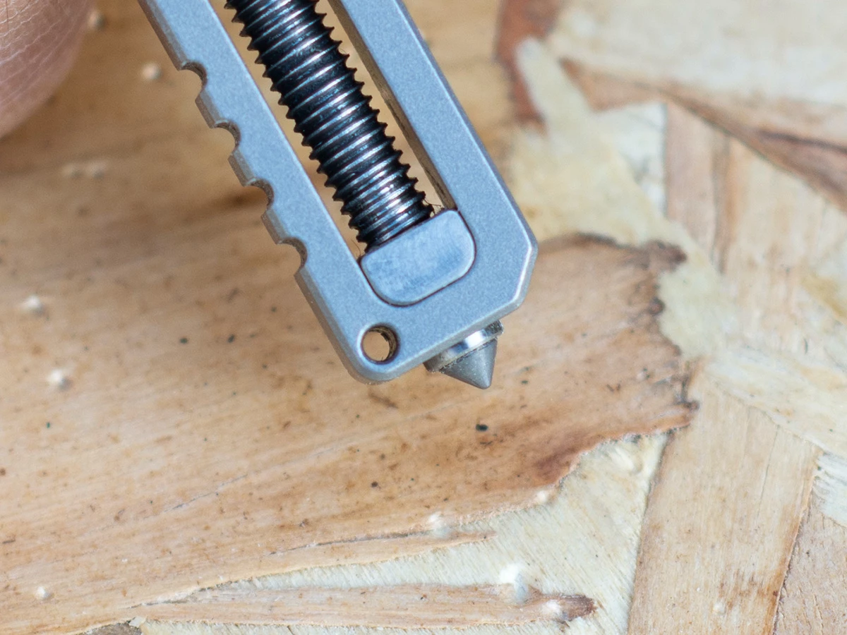 The TiSpanner's tungsten steel window punch stud