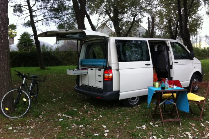 A QUBIQ-equipped van at camp
