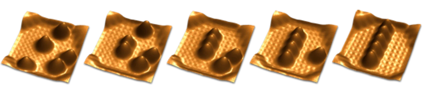 Steps in atomic manipulation