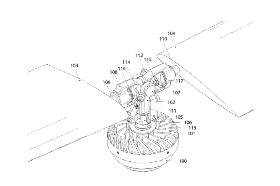 Patent drawing shows how SiFly's torque-actuated blade pitch control might look