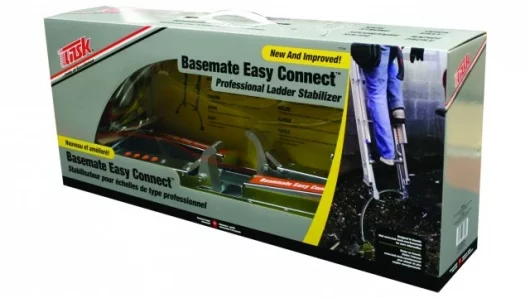 The Base Mate Easy Connect attaches to your ladder to give added stability and strength