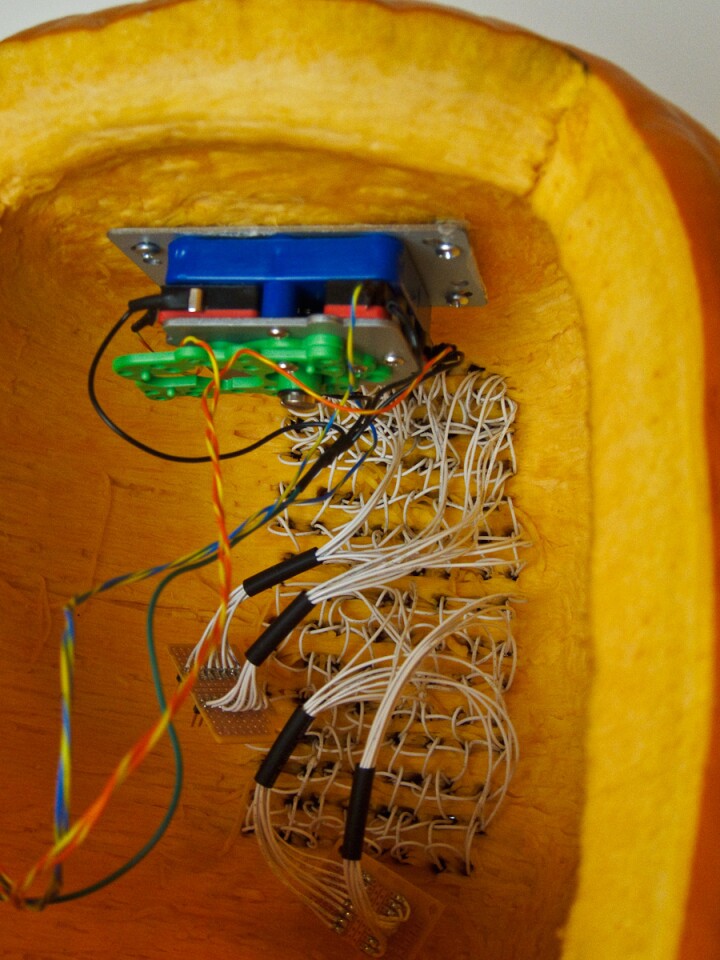 Tetris has been recreated in quite a variety of formats before, but this is probably the first one built inside a pumpkin, let alone any other type of gourd