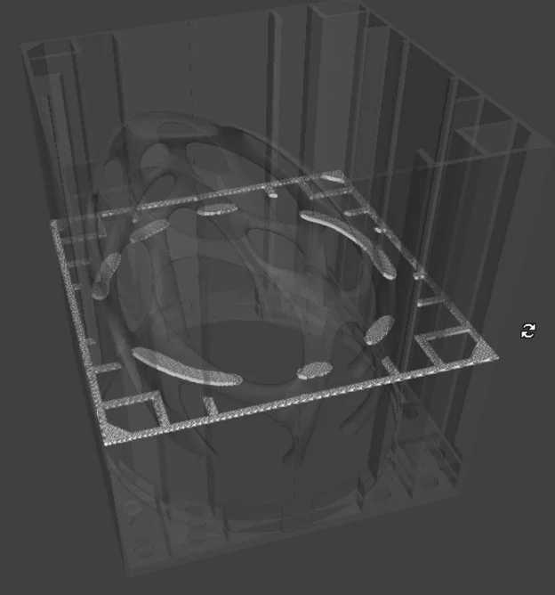 The rendering of Radiolaria, a project printed by the D-shape printer