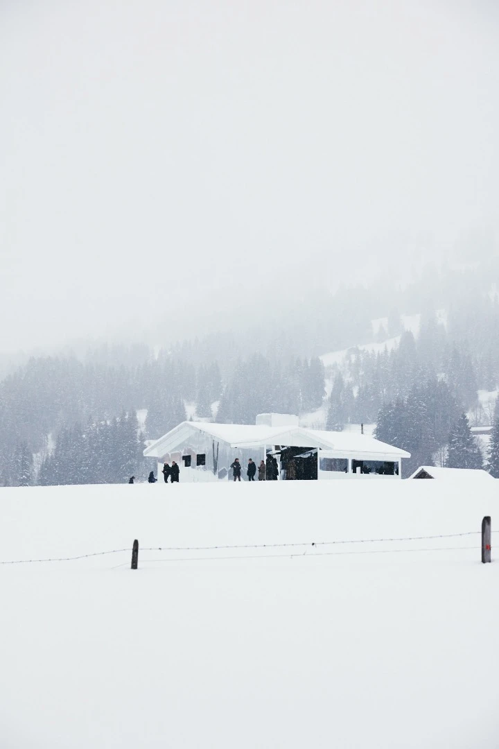 If you'd like to visit, Mirage Gstaad is a fifteen minute hike through the snow from the nearest train station in Gruben