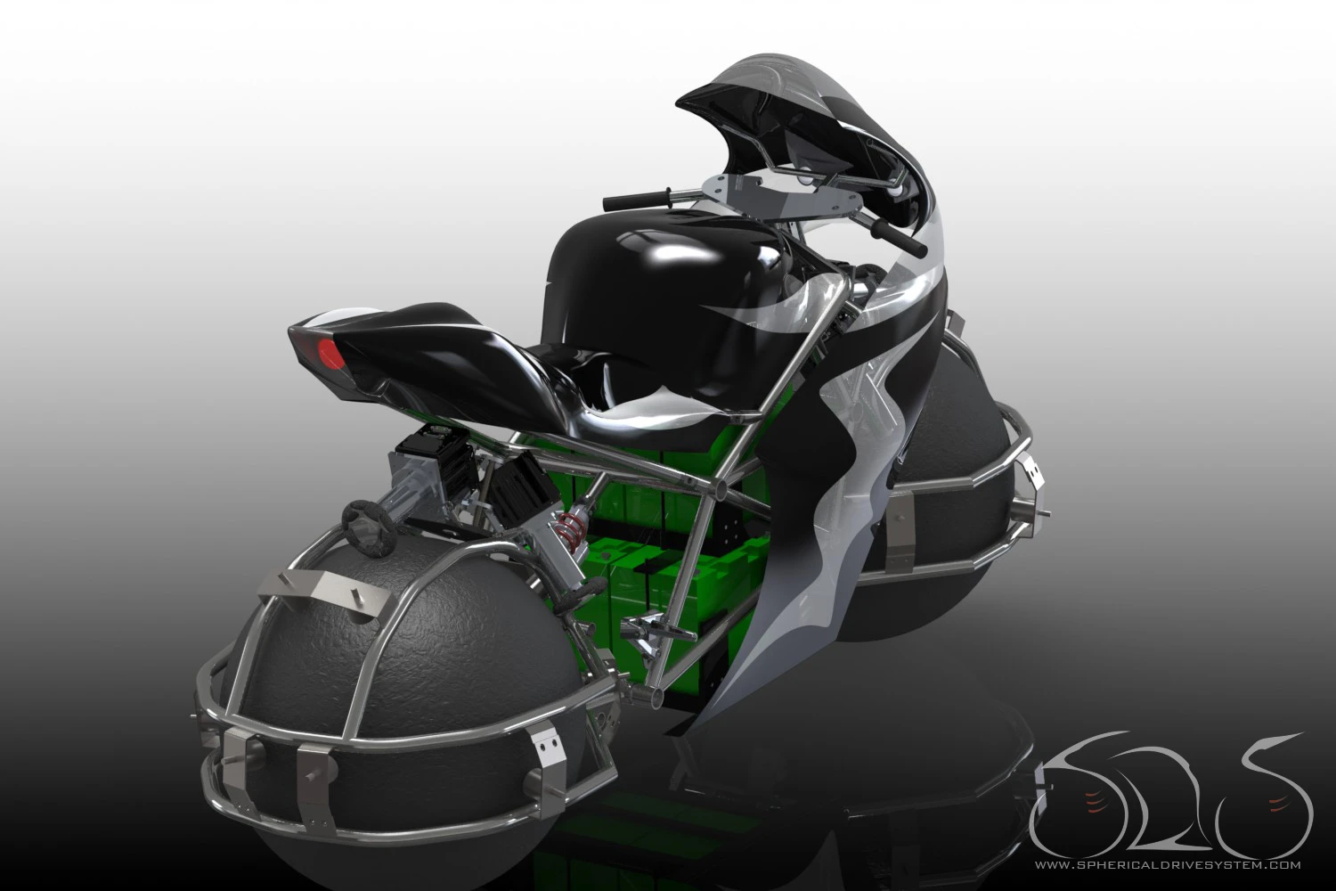 The initial aim is to get the vehicle stable and in control at speeds up to about 10 mph but the designers say that, in theory at least, it could zoom up to 60 mph