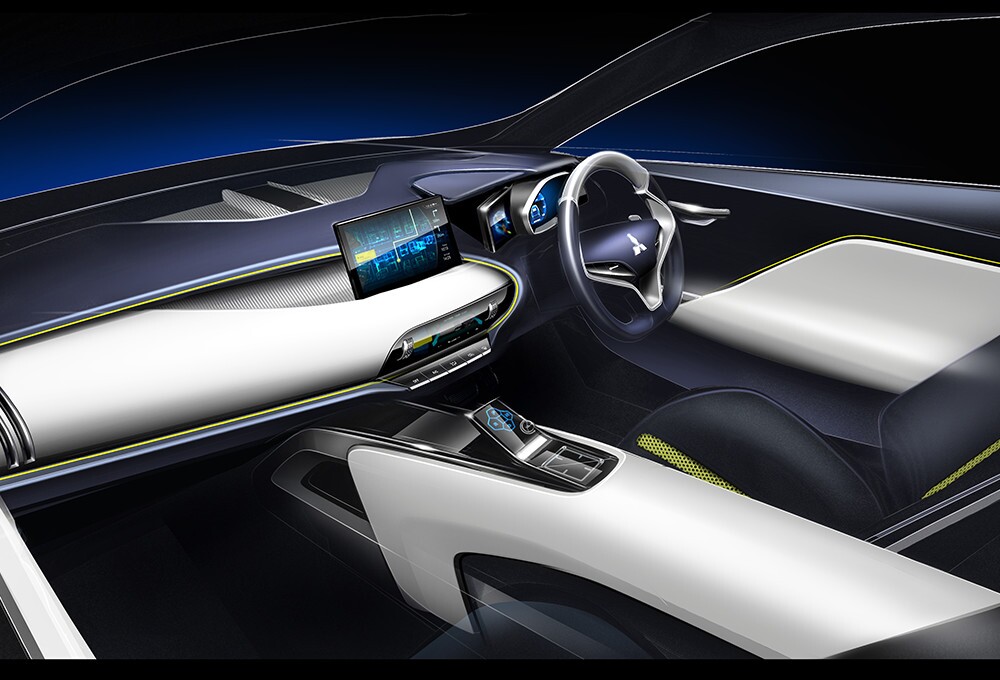 The interior of the eX Concept is unique in many ways