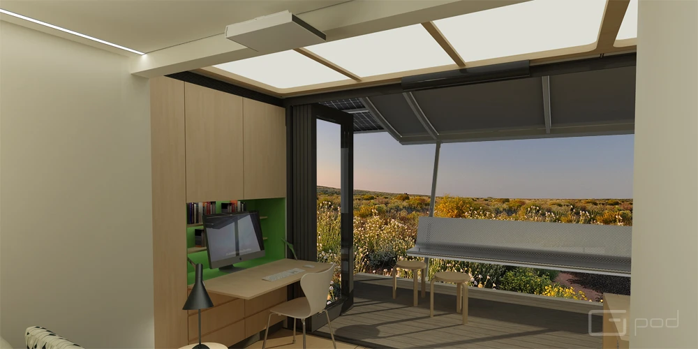 Overlooking the deck area of the Dwell (Image: G-pod)