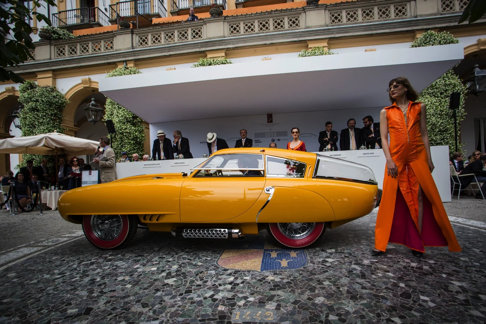 The Trofeo BMW Group Ragazzi award was chosen by polling those in the crowd younger than 16 years of age, and the winner was this spectacular 1952 Pegaso Cupula Coupé owned by Evert Louwman of the Netherlands. Only 90 of these 2.5-litre V8 engine "Spanish Ferraris" were made, and this was the show car at the 1953 World Motor Show in New York’s Madison Square Garden.