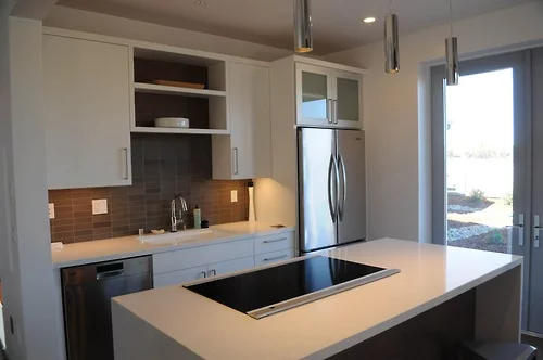 LED lighting is used throughout the home to reduce energy consumption and also as a means of contributing to the well-being of the residents