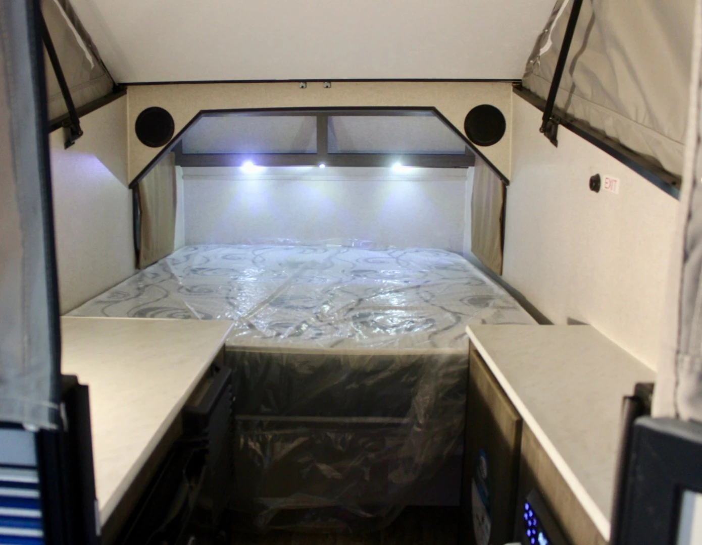 The Clipper Express 9.0TD's pop-up roof means it has a higher, standing interior while still packing down like a small teardrop