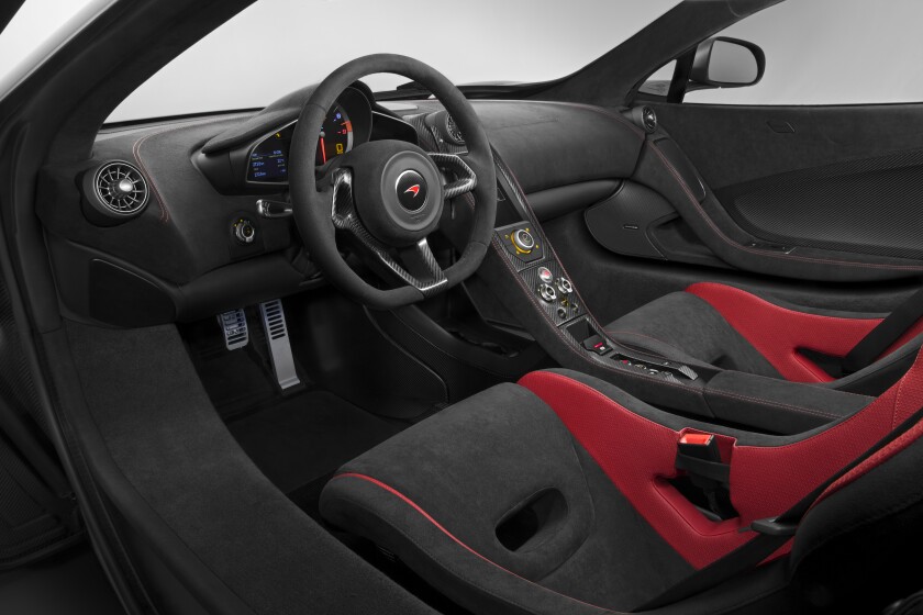 The interior of the more Spartan and race oriented McLaren 675LT