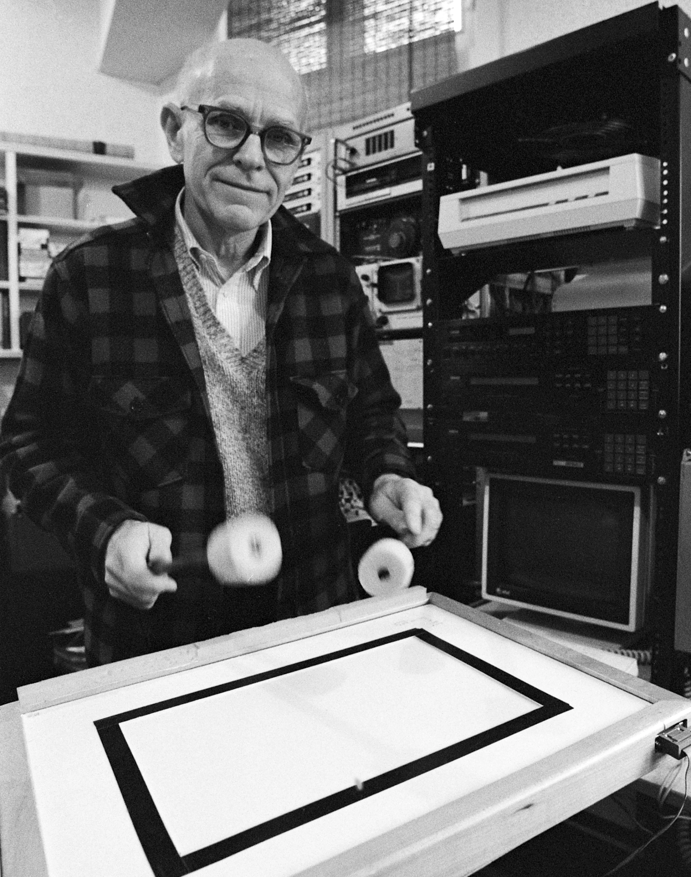 Max Mathews devoted most of his life to learning how computers could aid musicians in performanceCredit: Ed Souza, via The Stanford University News Service