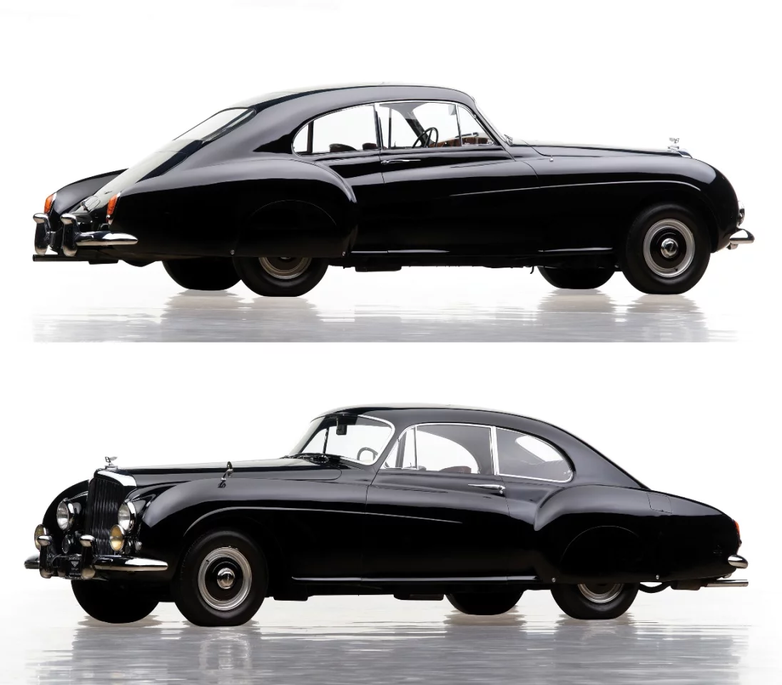 The Mulliner-bodied Bentley R-Type Continental of the mid-fifties was unique in that it combined the swiftness of a Ferrari, the driving precision of an Alfa Romeo, and the spaciousness and comfort of a Rolls-Royce in one elite, built-to-order, aluminum-bodied package that cost $18,000 at the time. Dubbed by Autocar magazine as “a modern magic carpet”, only 193 were built.