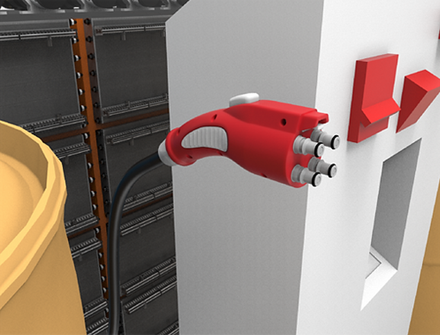 Fast fuel refilling will require four nozzles, to push in the two charged electrolytes and pull out the two spent electrolytes
