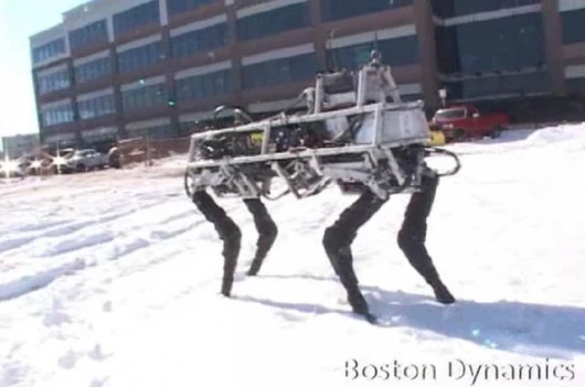 A clip from the Boston Dynamics BigDog video.