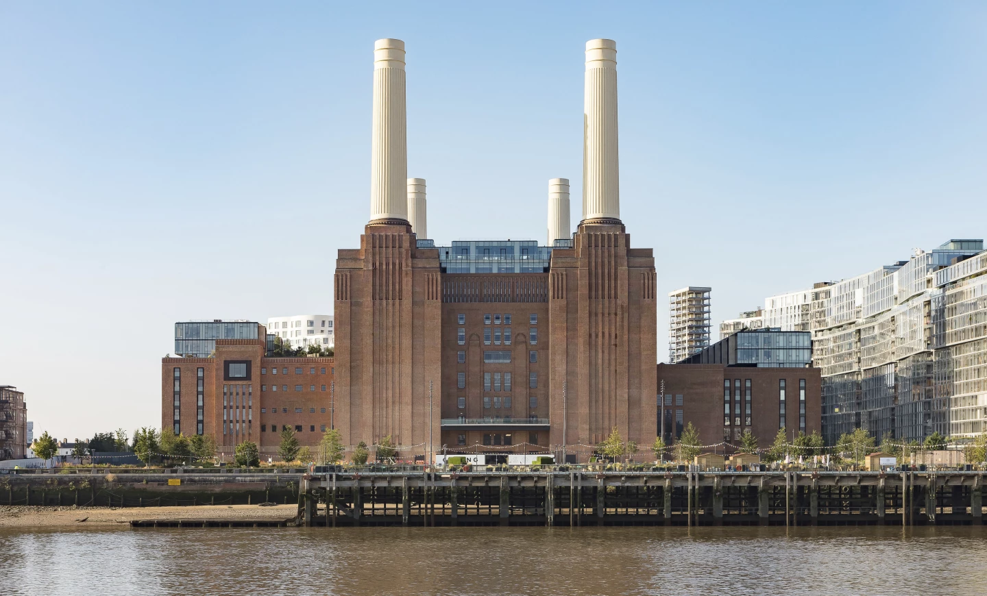 Battersea Power Station Phase Two was designed by WilkinsonEyre and is located in London. The project involved a sympathetic restoration of the iconic building