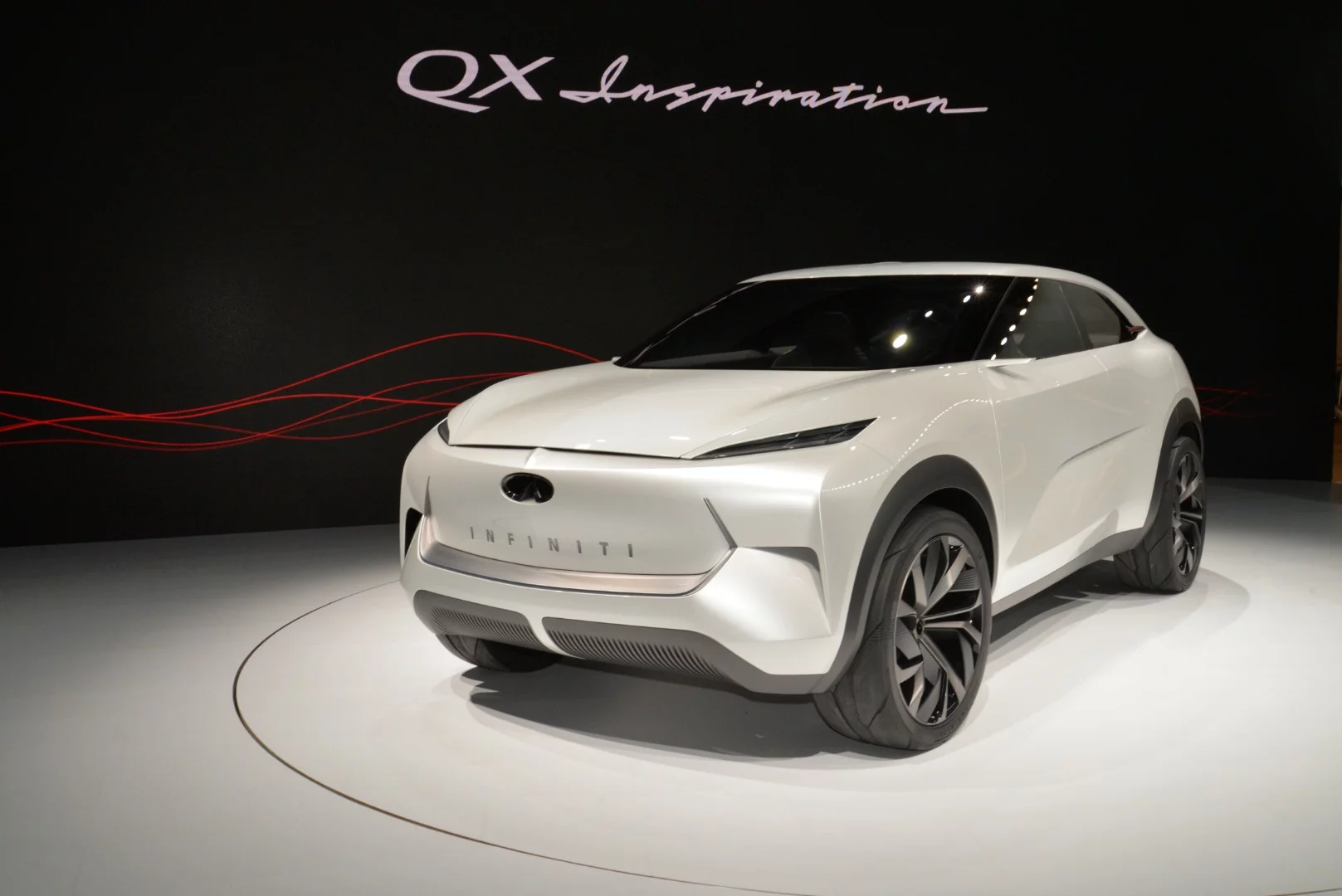 The Infiniti QX Inspiration mid-sized sport utility concept was teased earlier in January and should be seen as a precursor for the brand's planned fully-electric vehicle, the company says