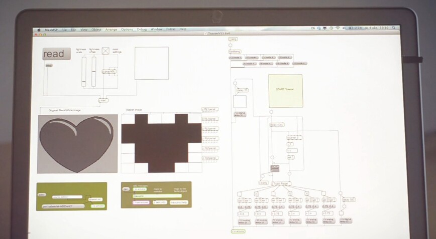 A computer program translates the full image into one made up of just 6 pixels by 6 pixels