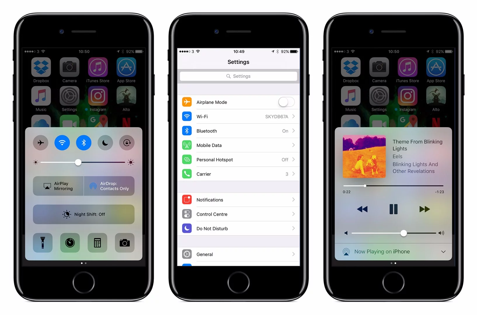 The Control Center is tidier than before but most screens in iOS look very much as they did before