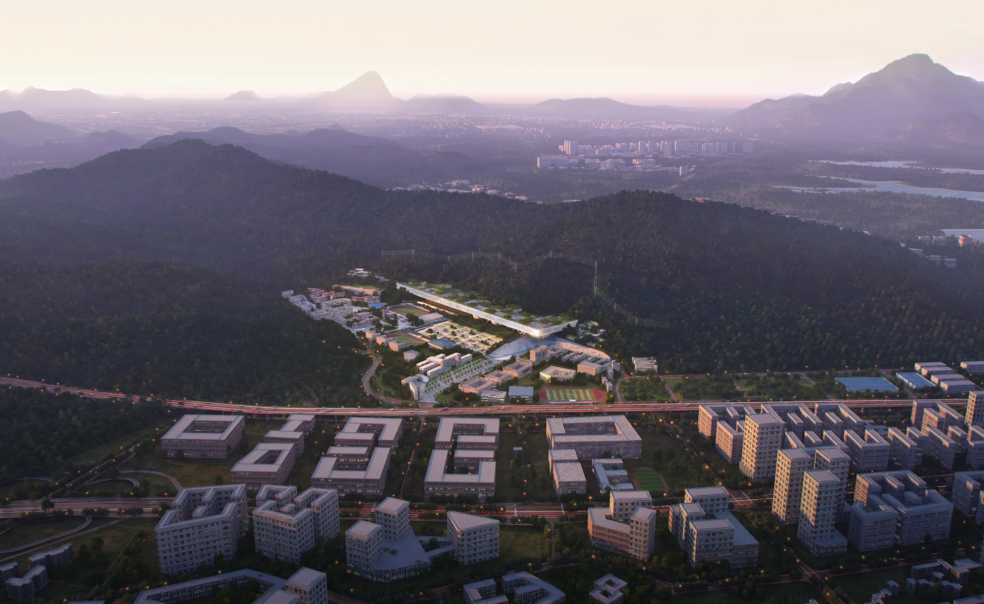 Shenzhen Institute of Design and Innovation has been designed to take its place well within the landscape