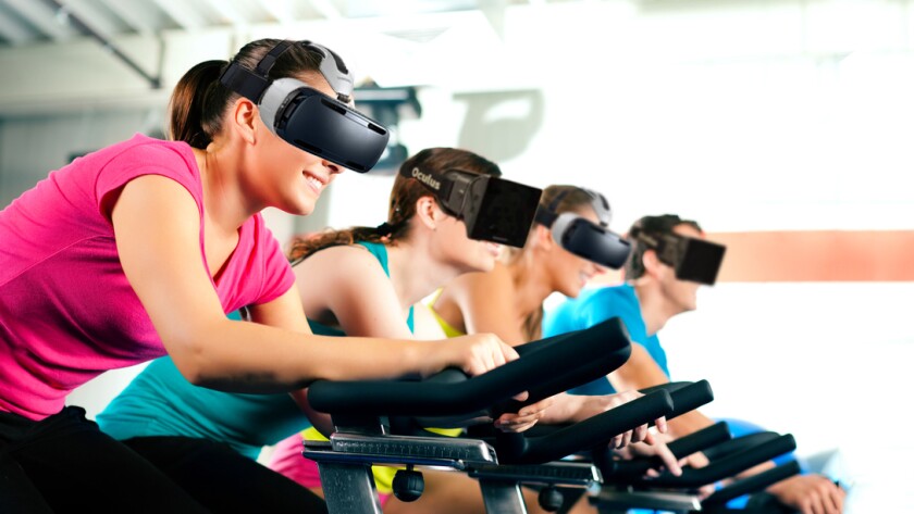 Exercise machines that correspond with in-game movements could make working out much more fun (Remixed by Gizmag from original by (Original: Kzenon/Shutterstock)