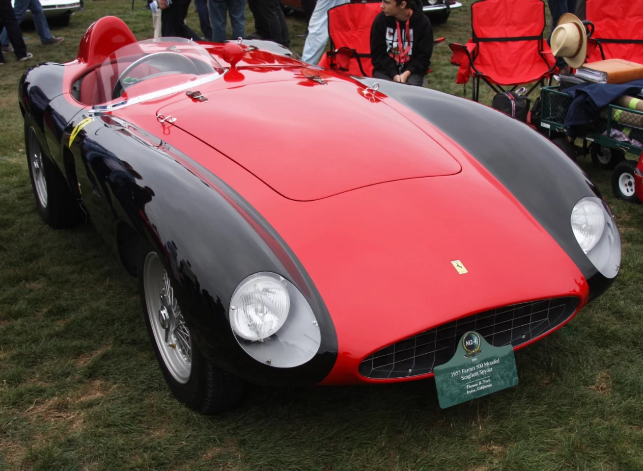 First in Class M2 (Ferrari Competition) was this 1955 Ferrari 500 Mondial Scaglietti Spyder, owned by Thomas R. Peck, Irvine, California
