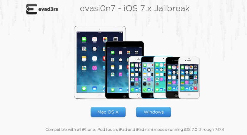The evasi0n site, where you can download the appropriate file for your operating system