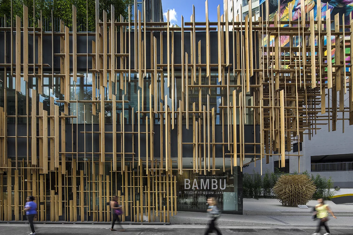 Exterior of the Japan House in São Paulo, by Kengo Kuma & Associates