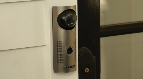 DoorBot streams video and audio to your smartphone or tablet, wherever you are