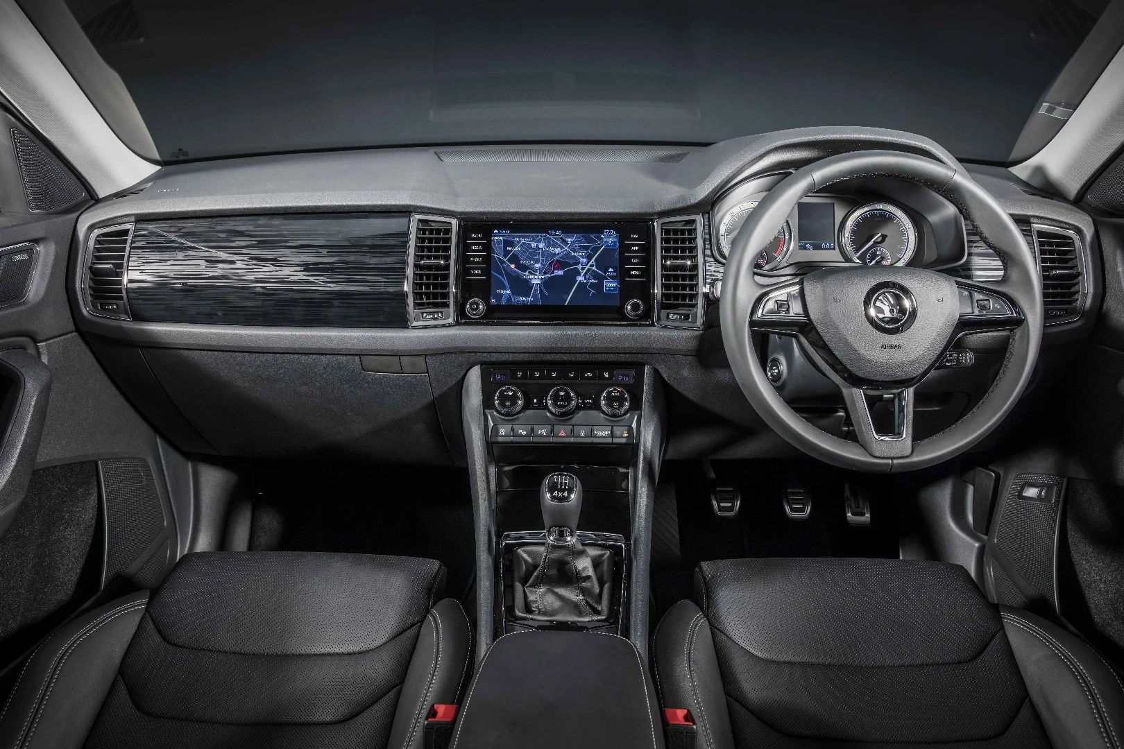 The Kodiaq's interior draws on the VW Group parts bin