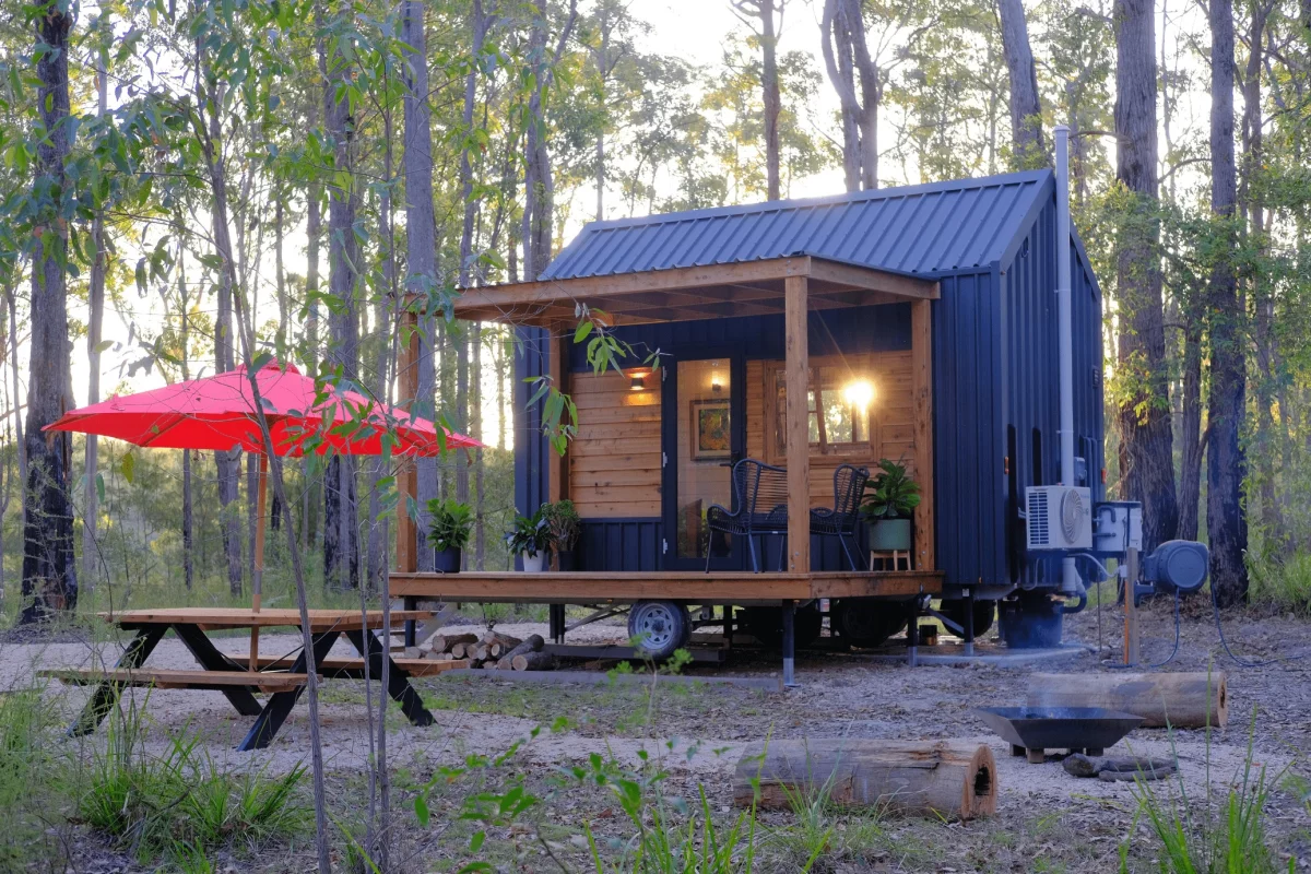 The Gunyah Modern is small even by tiny house standards and has a length of just 5 m (16.5 ft)