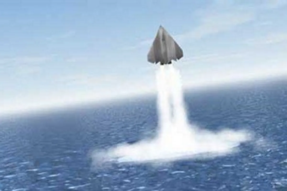 The DARPA project envisions deploying assets such as this earlier DARPA concept, the Cormant underwater UAV