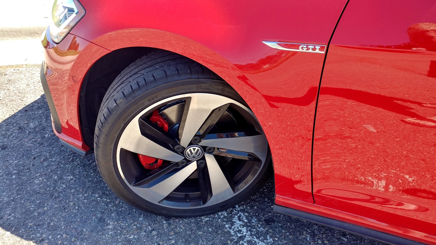 Enthusiasts are likely to swap out the standard all-season radials for something more sticky, in order to carve out all of the performance the GTI can give
