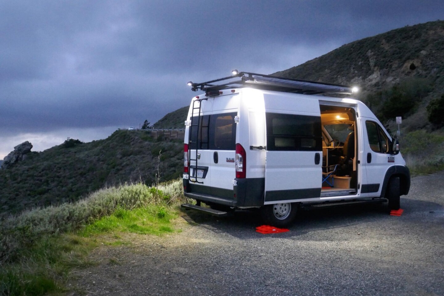 Glampervan multiuse camper van doubles as a mobile office and observation deck