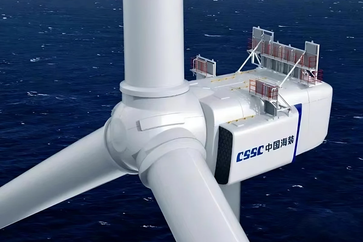 A rendering of the CSSC Haizhuang H260-18MW, the world's largest wind turbine, which is currently under construction in China