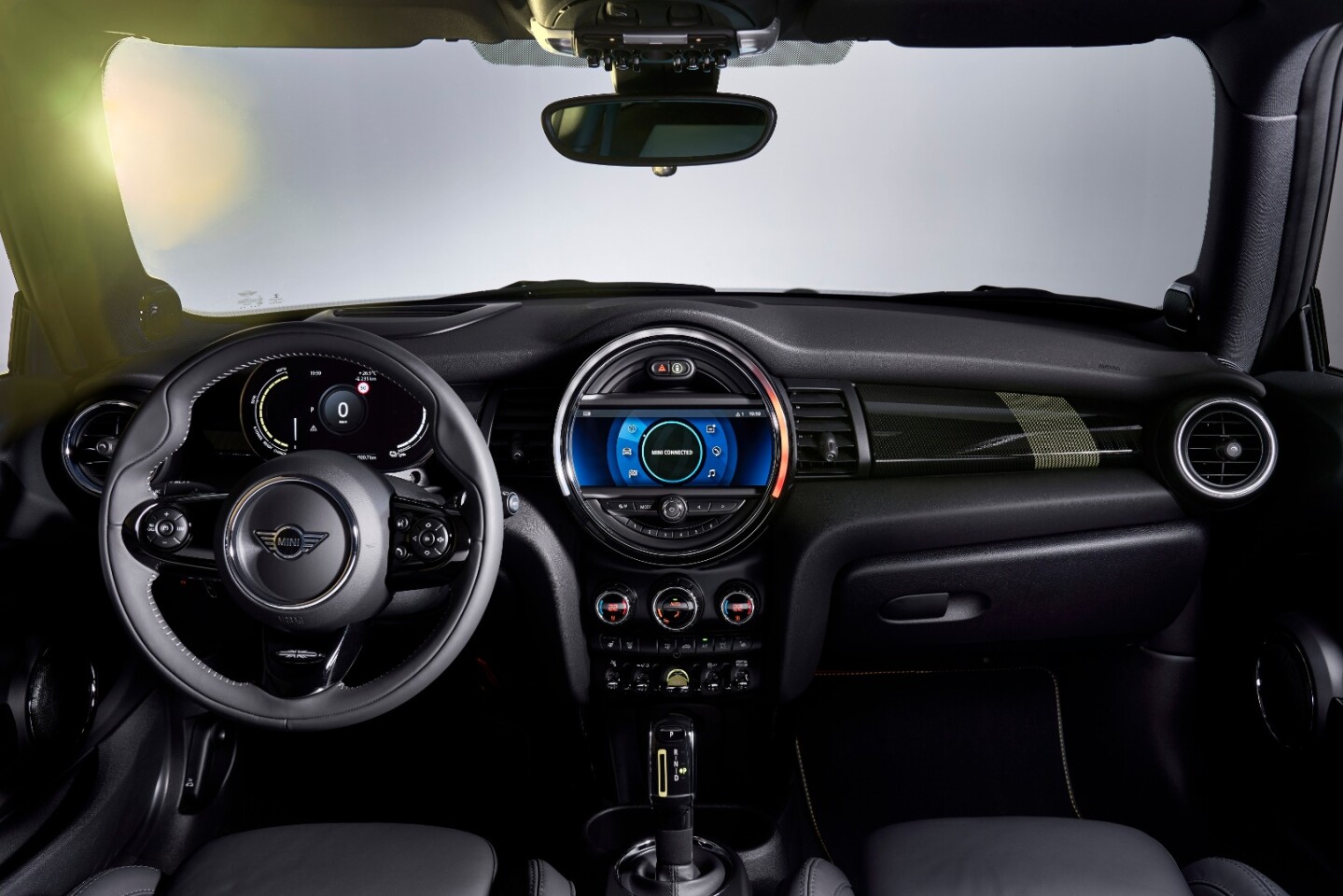 Cabin follows the style of recent Mini Coopers