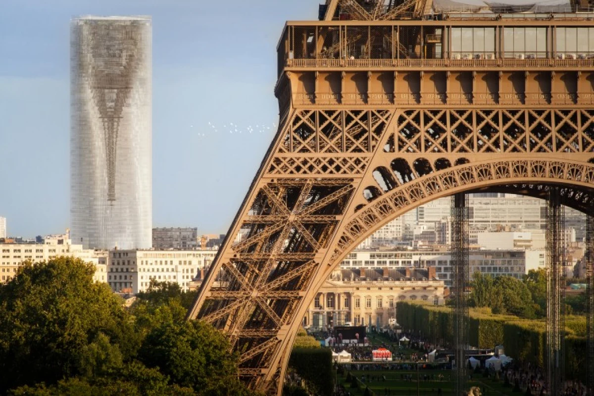 The highlight of the design is the way it flips Eiffel Tower upside down
