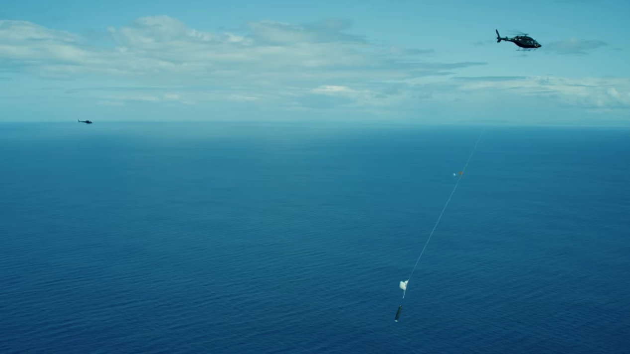Rocket Lab tested out its aerial booster recovery technique in New Zealand in early March