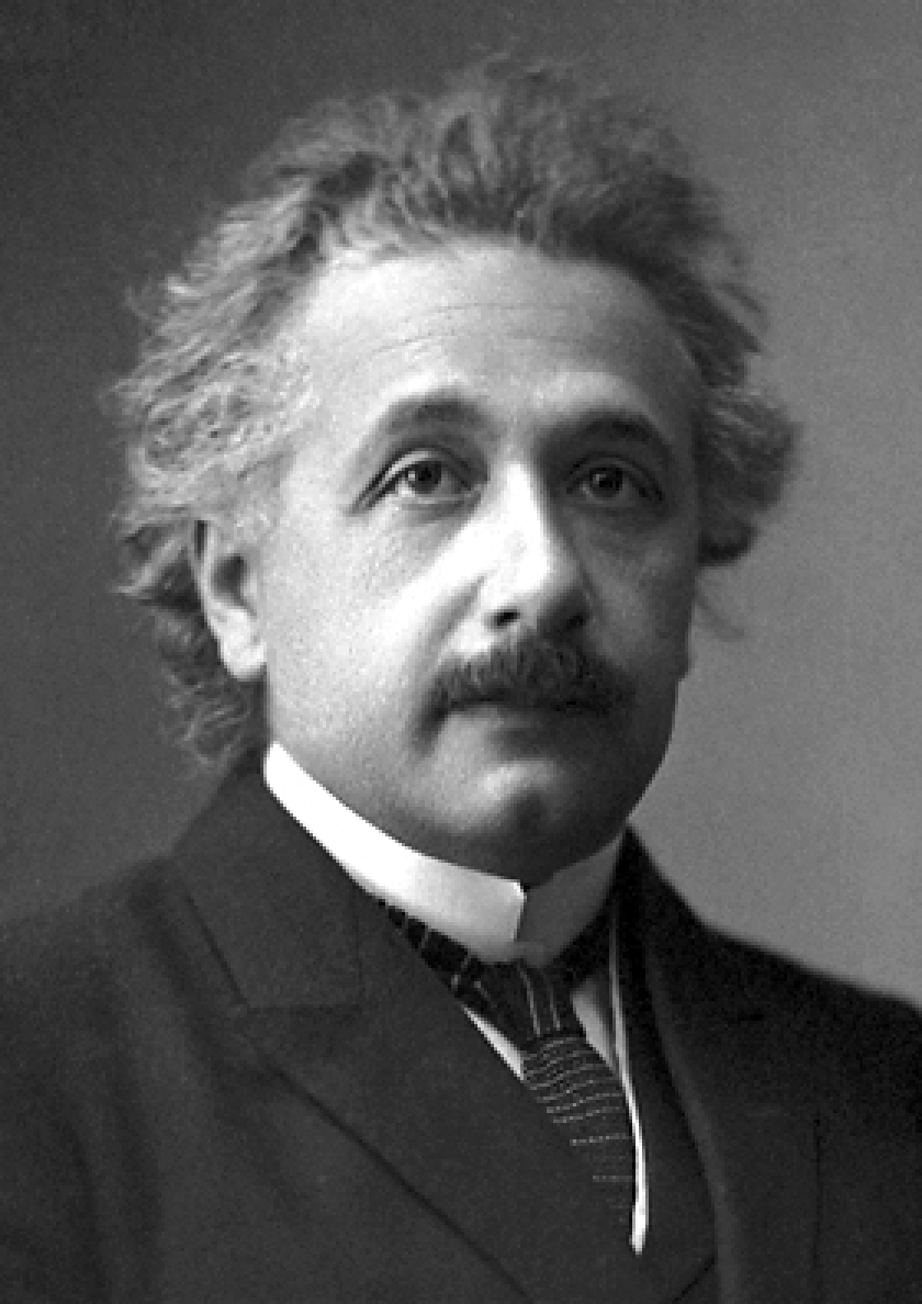 Albert Einstein's official portrait for the Nobel prize ceremony of 1921
