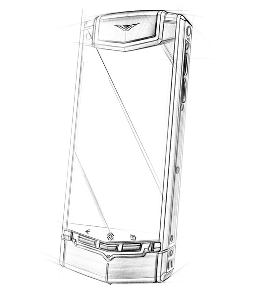 A sketch of the phone front