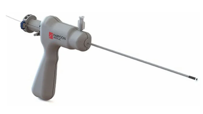 The Harpoon TSD-5 can repair broken or stretched cords that control the opening and closing of heart valve flaps without the need for open heart surgery