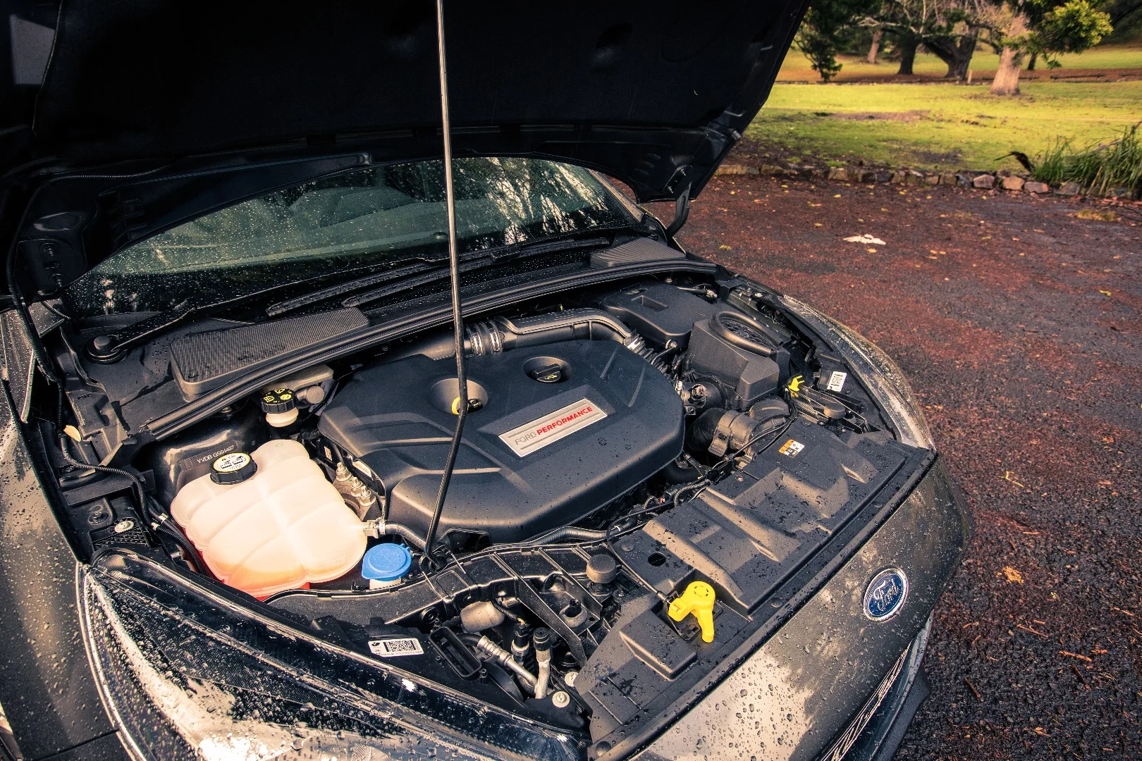 The 350hp EcoBoost engine in the Ford Focus RS