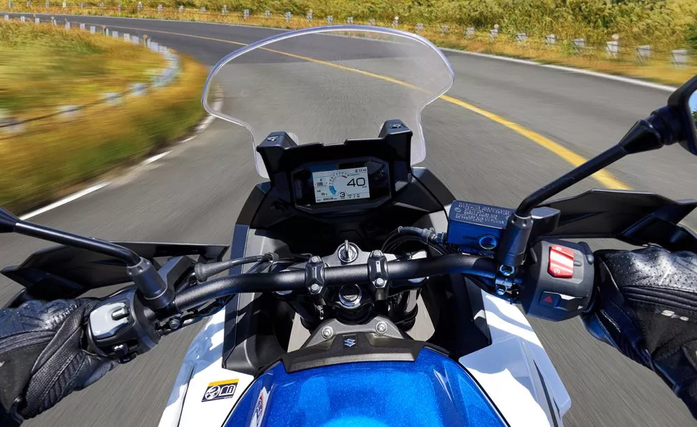 The older LCD is replaced with a 4.2-inch color TFT display that offers different screen layouts, mobile navigation prompts, text and phone alerts, last parked location, riding routes, and more