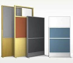 Te Deziebel screens are designed to reduce sound transmission in office environments with their mineral wool covering and perforated medium density fiberboard core (Photo: Zilenzio)
