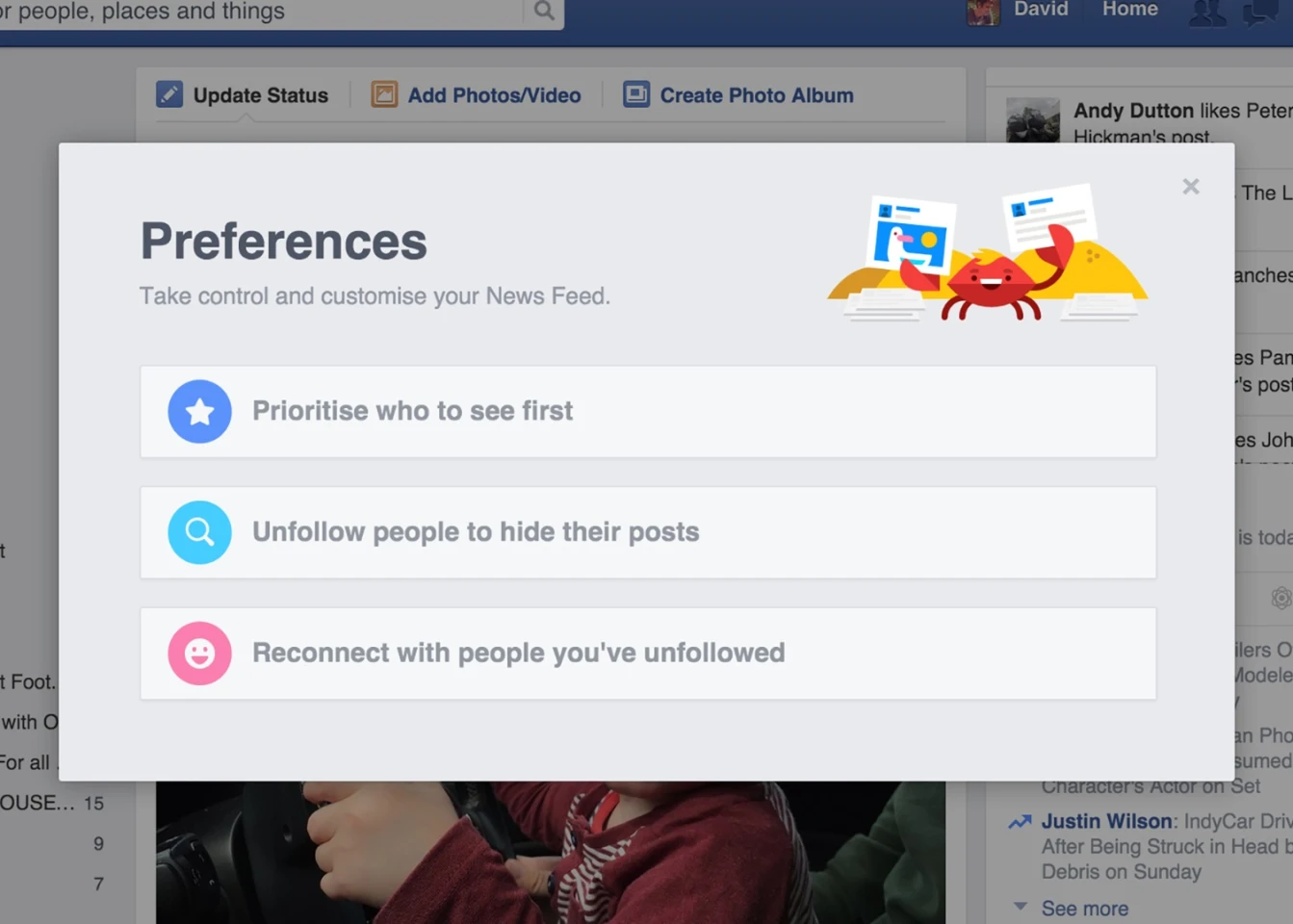 Organize your News Feed