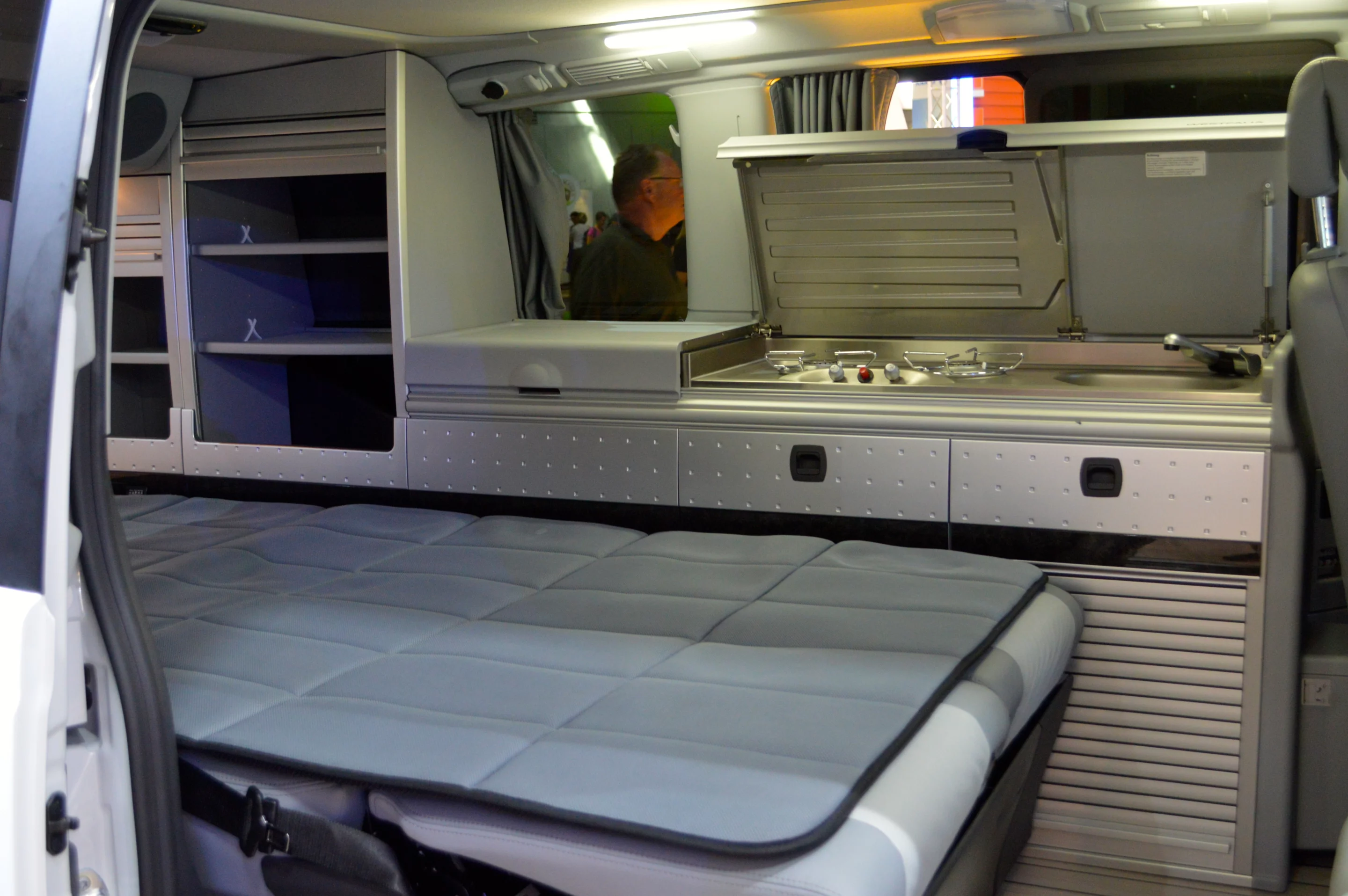 The Marco Polo offers driver side kitchen and storage equipment