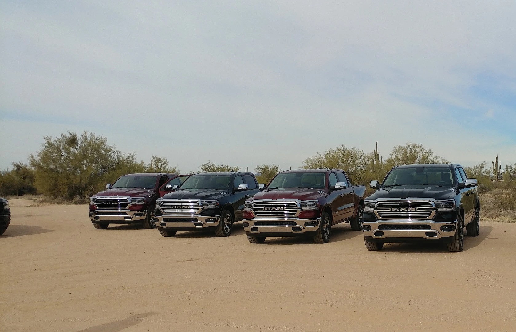 The lineup of 2019 Ram 1500 trucks for us to drive