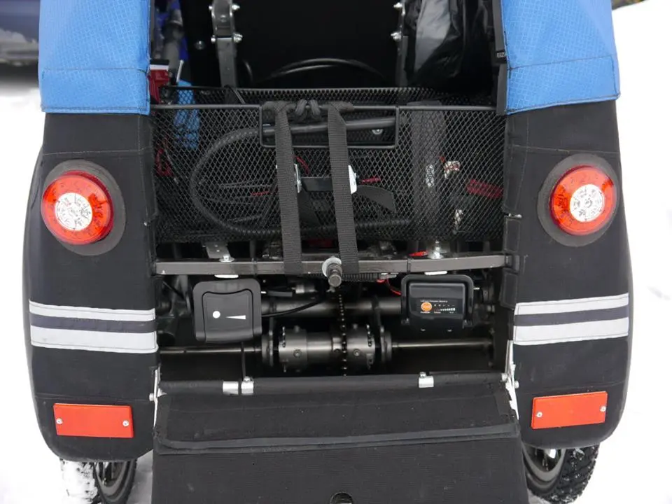 The PodRide's rear cargo compartment