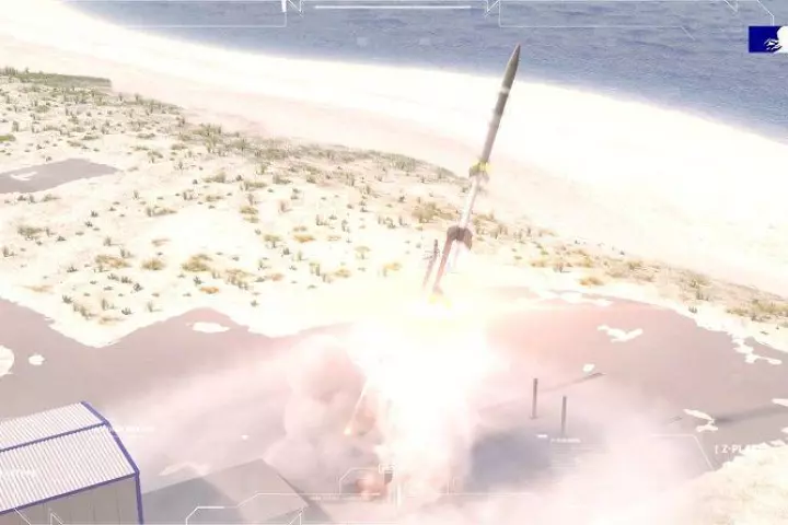 VMaX launching atop a sounding rocket